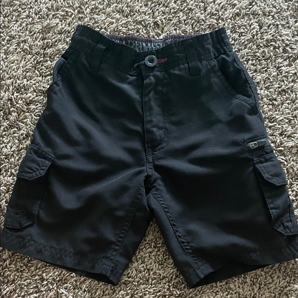 Black Cargo Boys Shorts